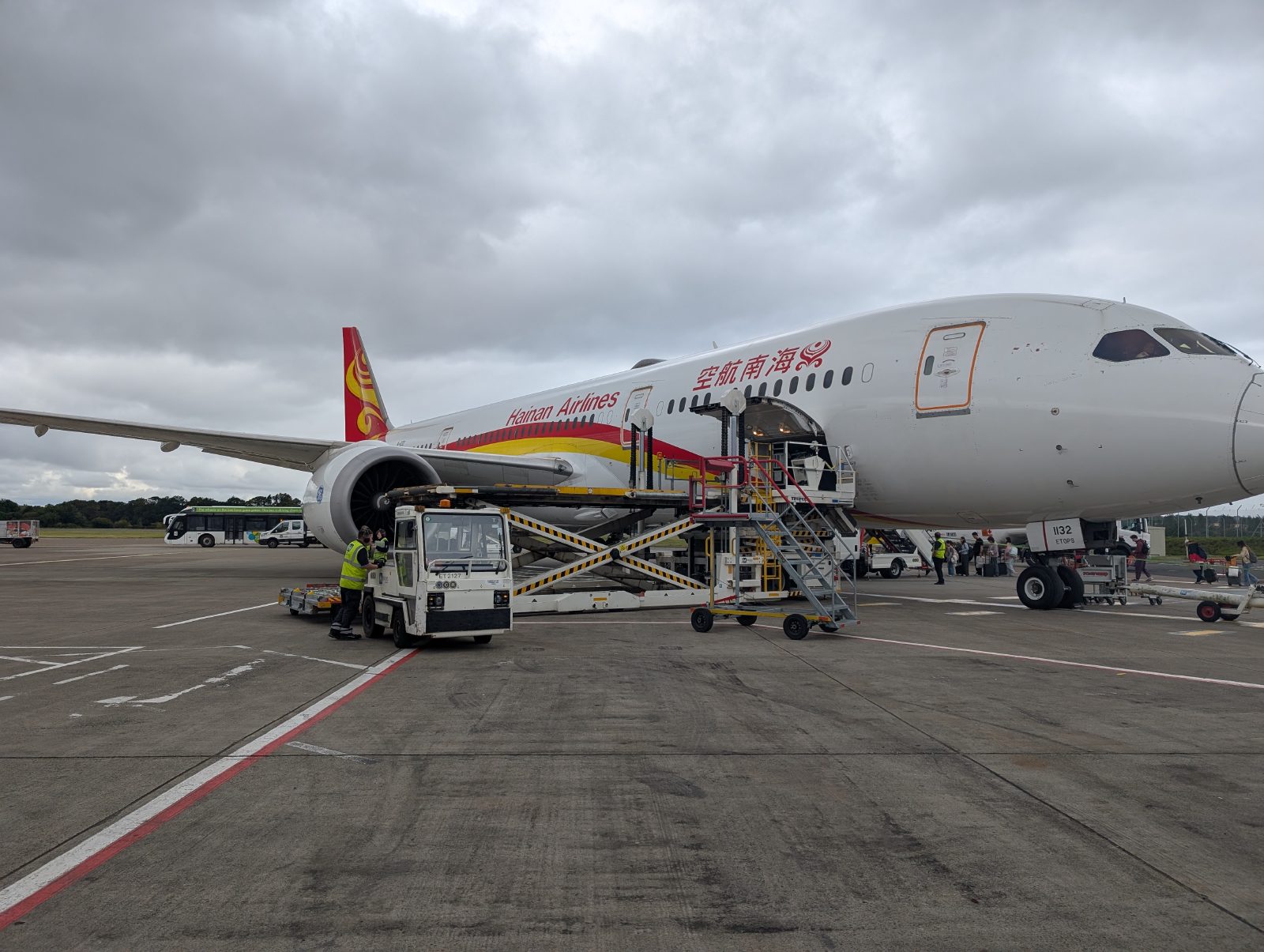 The plane from Edinburgh to Beijing