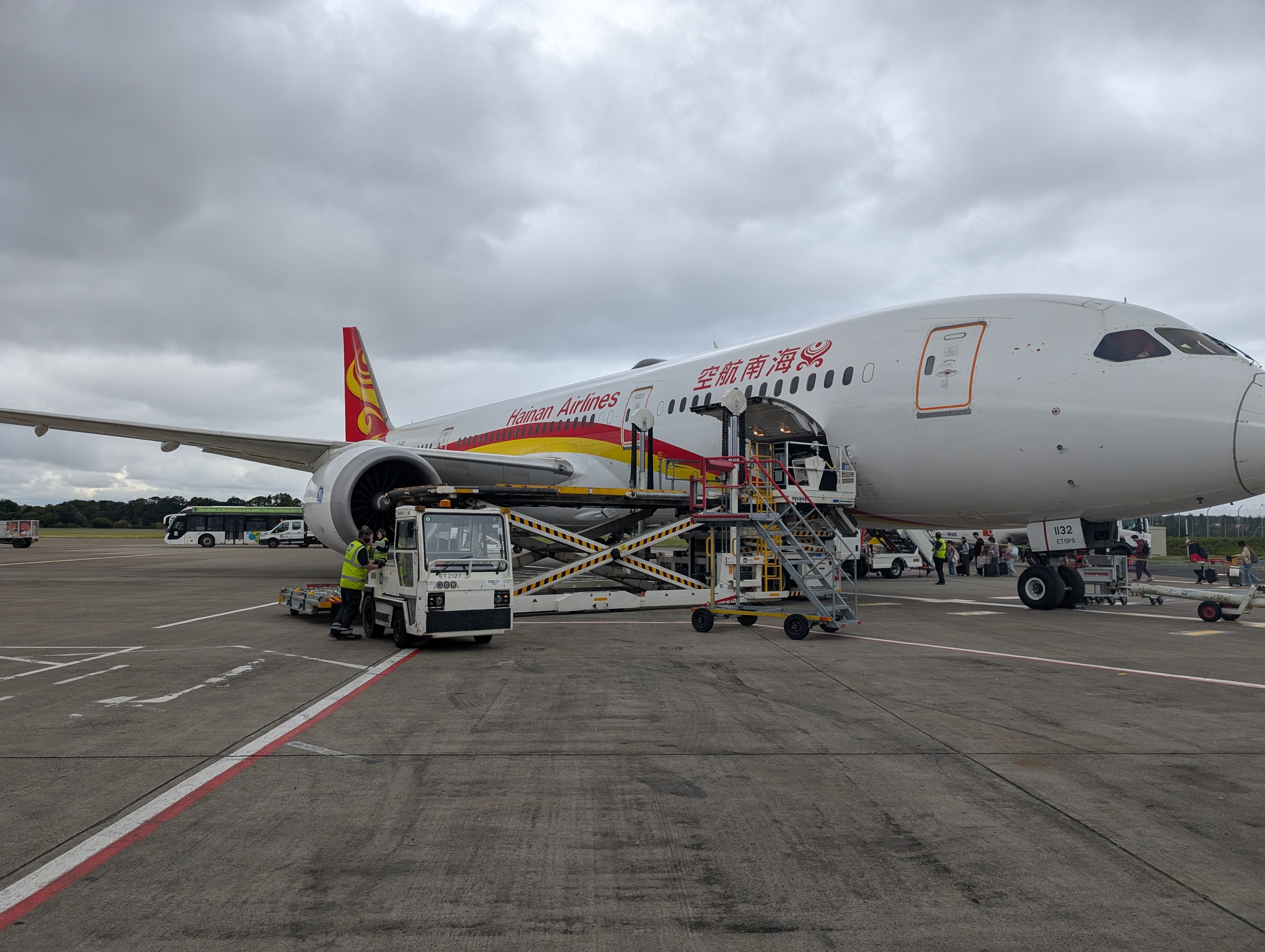 The plane from Edinburgh to Beijing