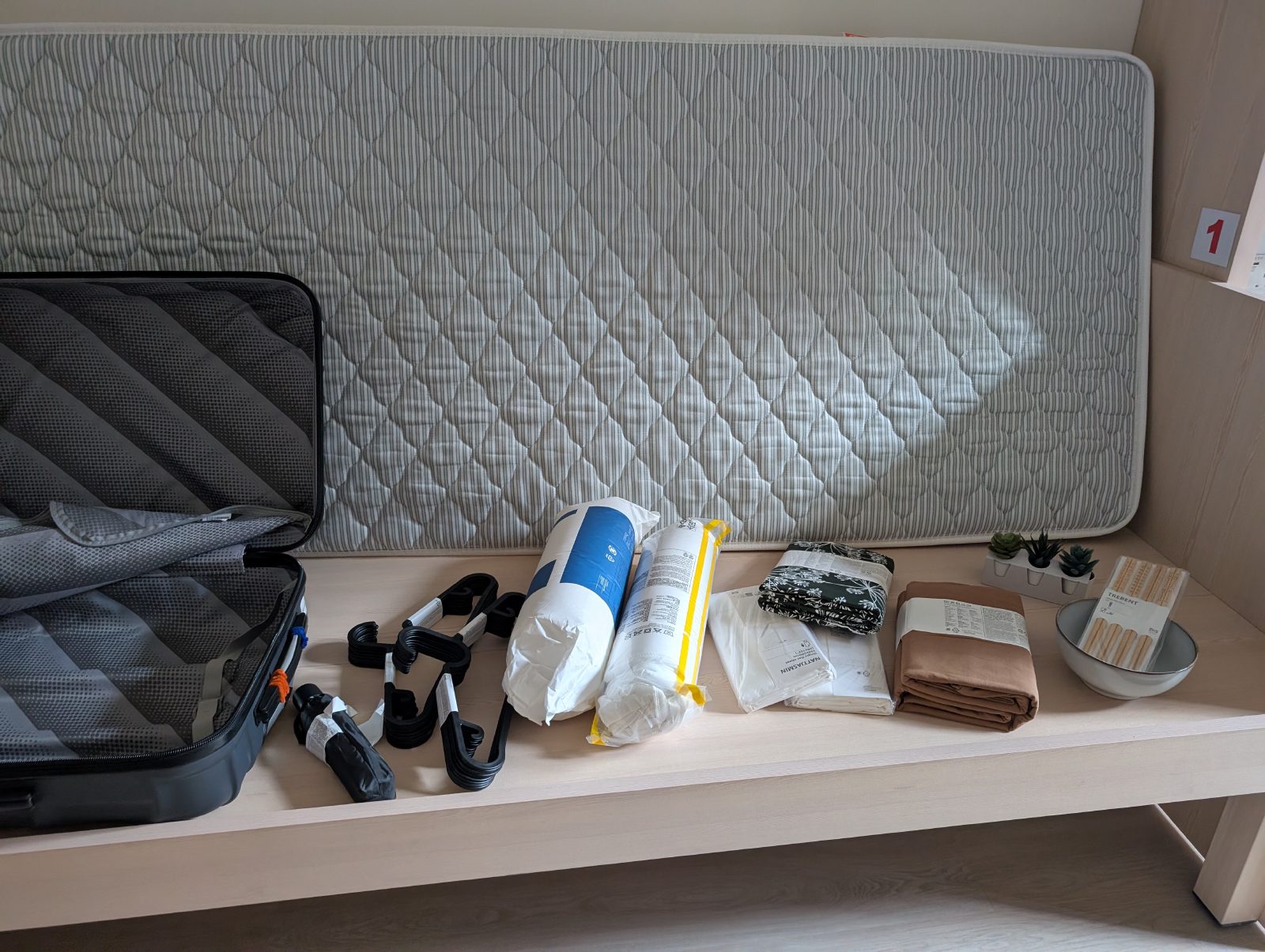 Everything bought from the IKEA trip (yes, there&rsquo;s an umbrella)