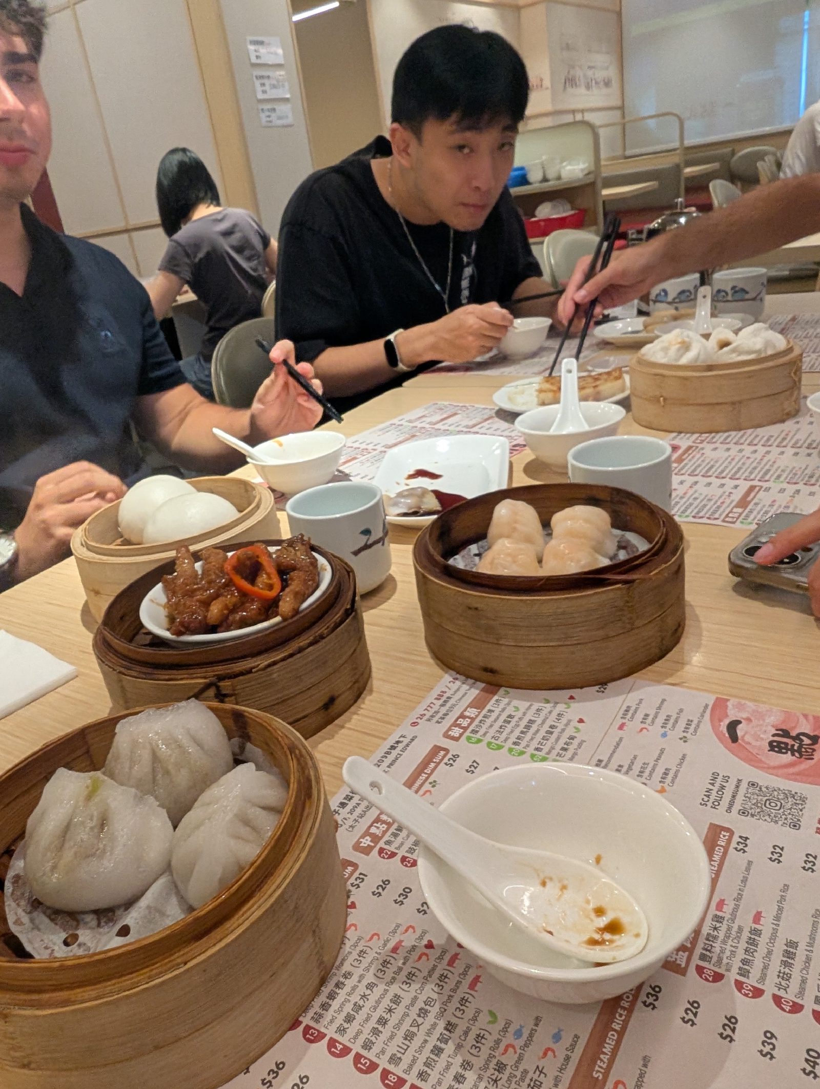 Badly timed picture of the food (sorry but I don&rsquo;t have another picture of the food)