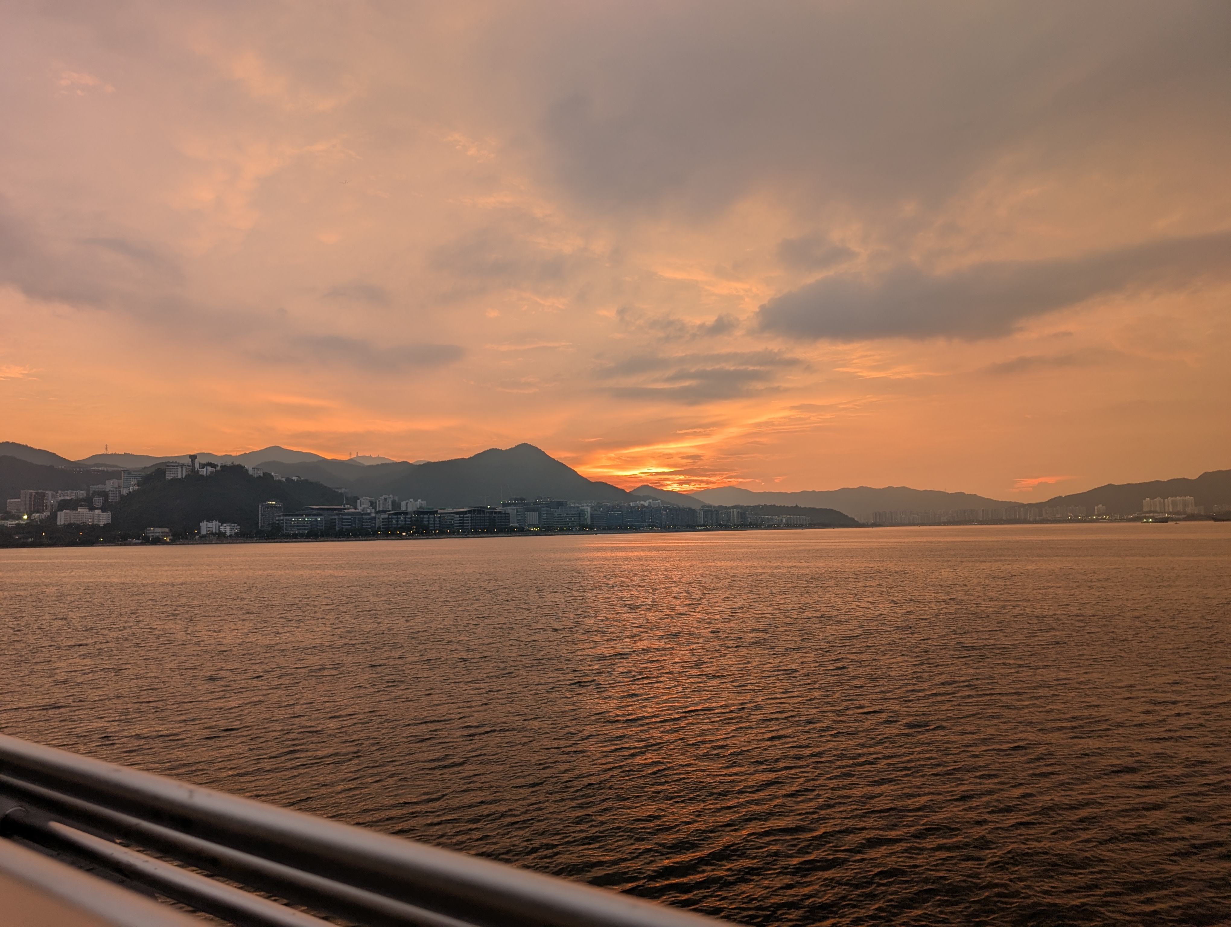 Obviously, this picture in no way comes close to the real stunning sunset, looked like liquid fire spilling up from the horizon
