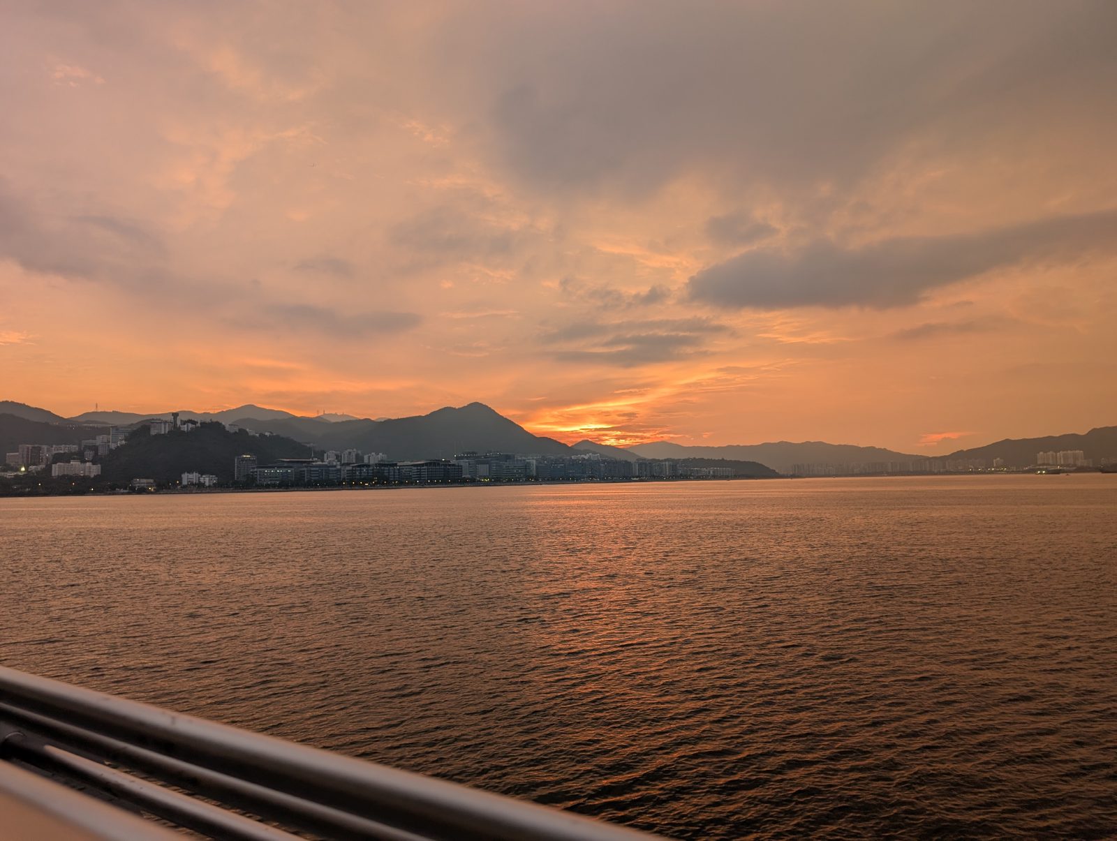 Obviously, this picture in no way comes close to the real stunning sunset, looked like liquid fire spilling up from the horizon