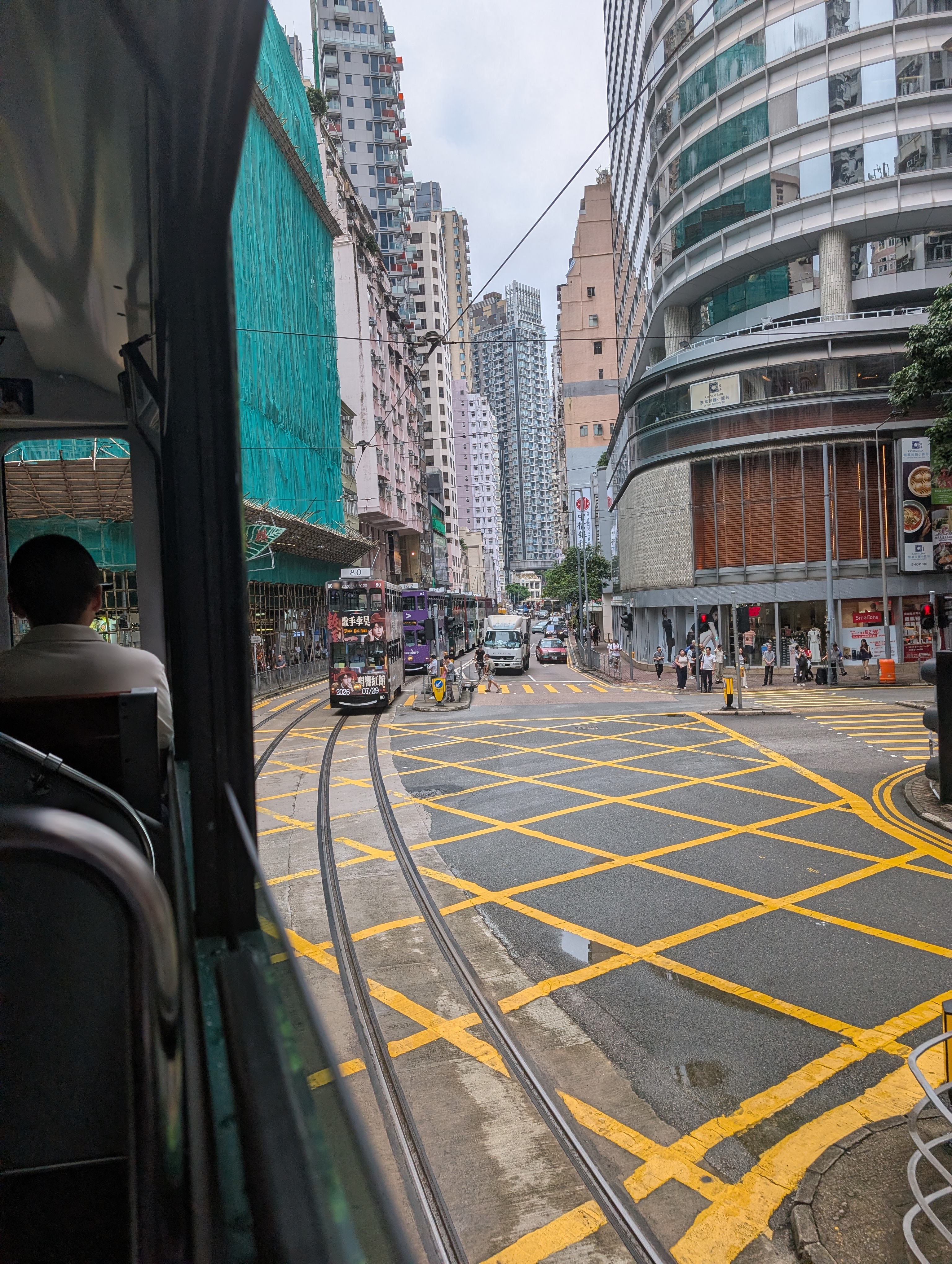 A queue of trams, seems semi common