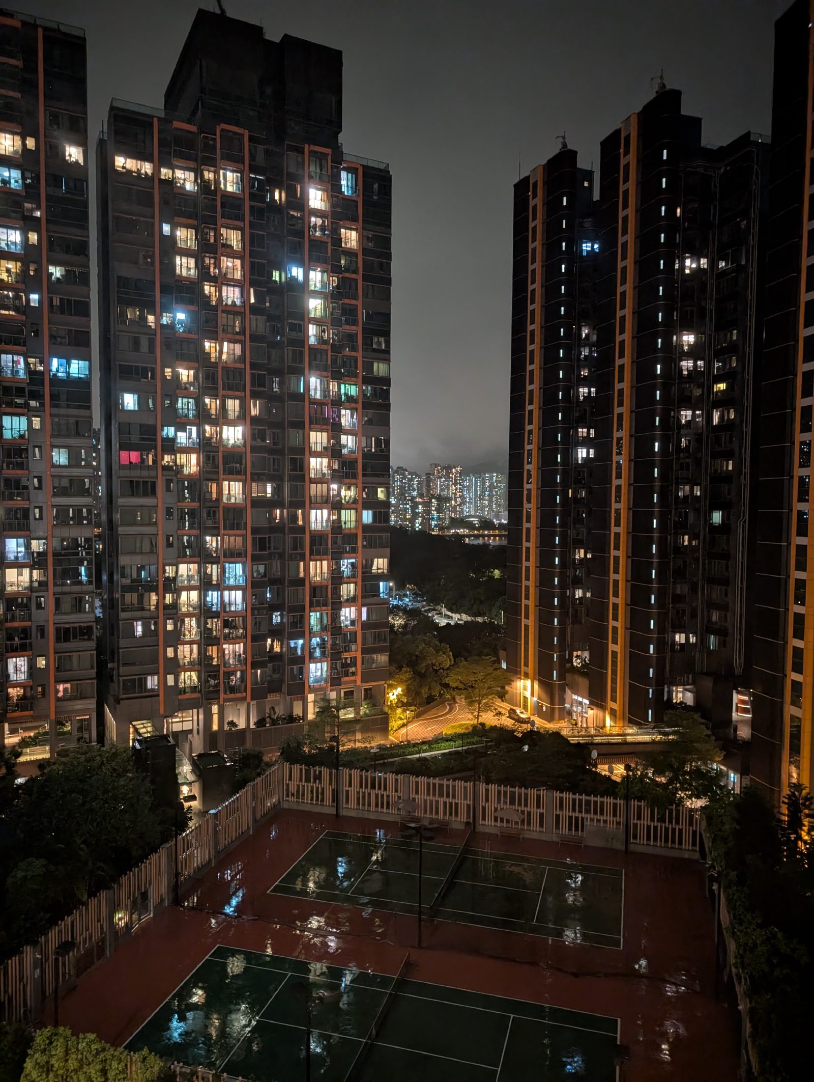 Night view from my room at the uni accommodation