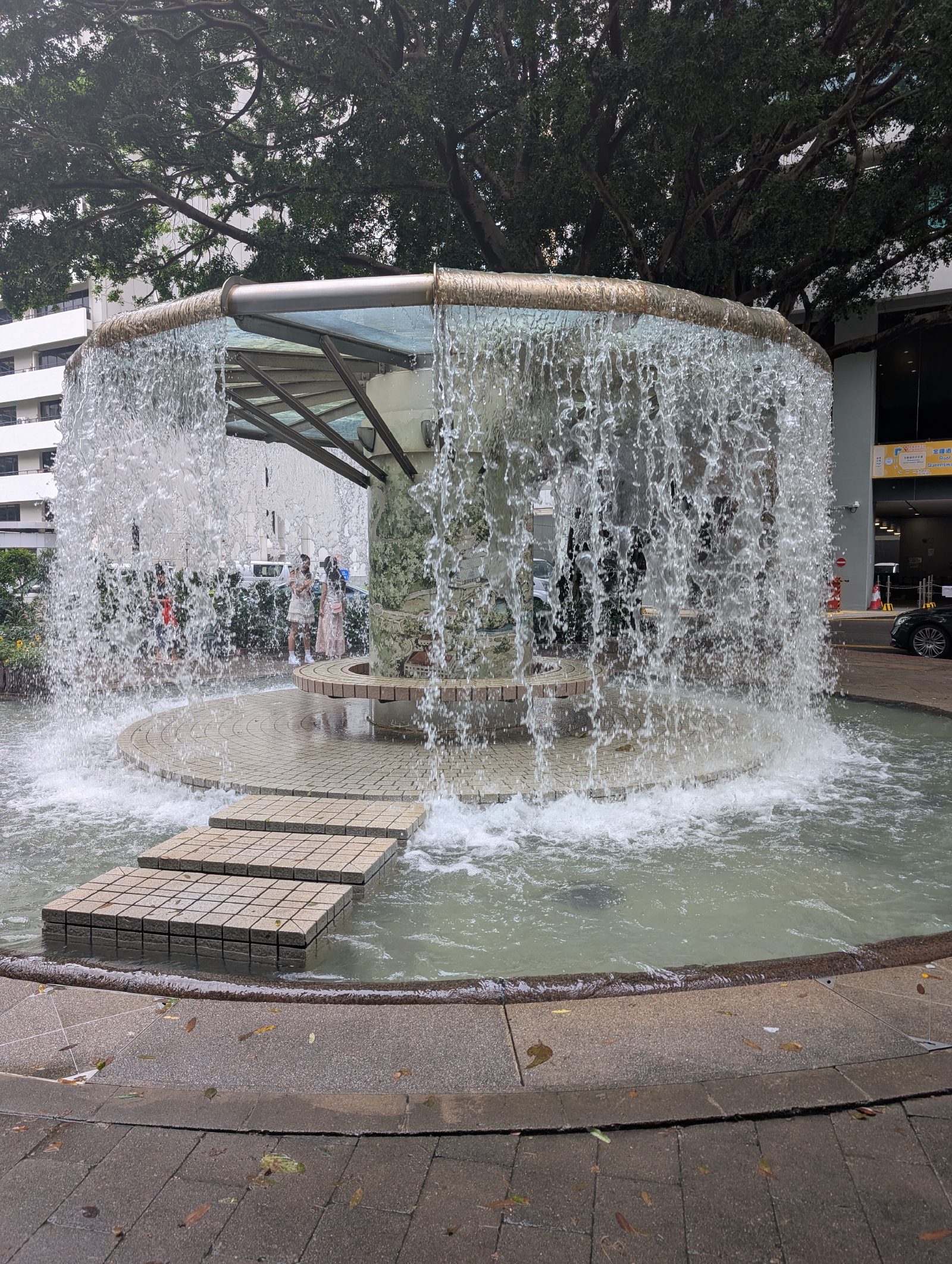 The fountain intentionally made for unique photos